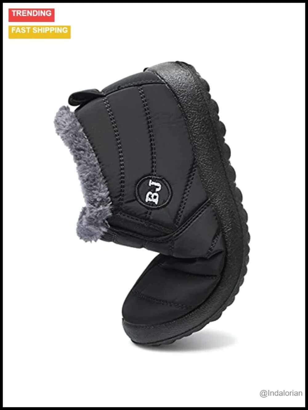 Fur Lined Warm Ankle Snow Boots Slip On Lightweight Outdoor Footwear